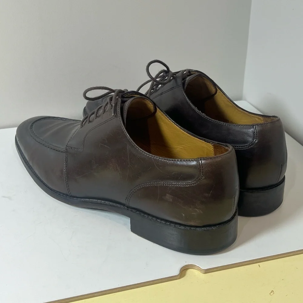 Cole Haan 11.5 Brown Derby Classic Dress Shoes Full Grain Leather Business